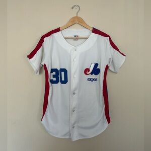 Montreal Expos Vintage Home Baseball Jersey Ravens Knit #30